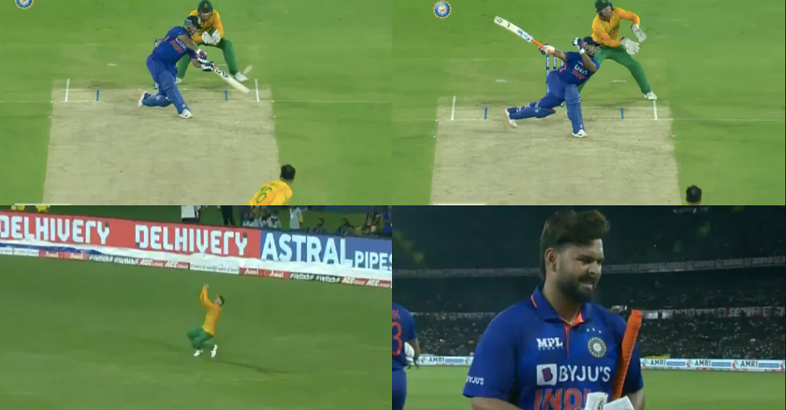 வீடியோ; தேவை இல்லாத ஷாட் அடித்து முக்கியமான நேரத்தில் விக்கெட்டை இழந்த ரிஷப் பண்ட் !!