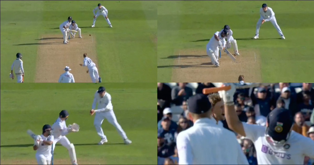 வீடியோ; வெறித்தனமாக விளையாடிய ரிஷப் பண்ட்… அசால்டான கேட்ச்சால் வெளியேற்றிய ஜோ ரூட் !!