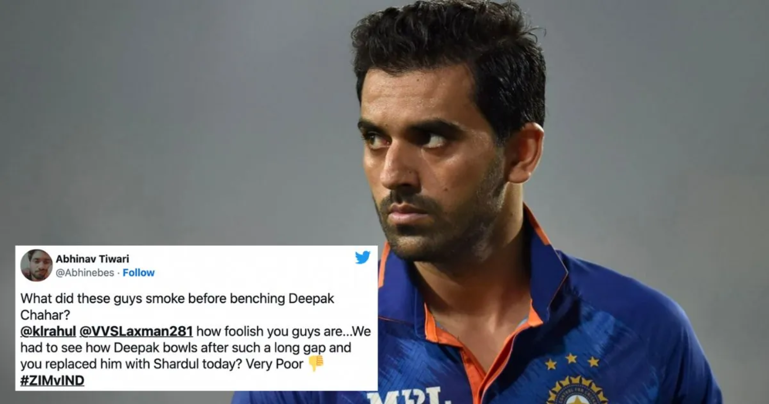 பெரிய முட்டாள்தனம்… தீபக் சாஹருக்கு இடம் கொடுக்காத இந்திய அணி; கடுப்பான ரசிகர்கள் !!