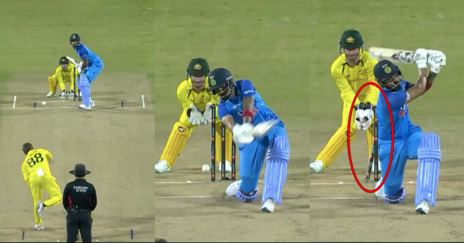 வீடியோ; அசால்டாக நினைத்த கே.எல் ராகுல்… ஸ்டெம்பை தெறிக்கவிட்ட ஆடம் ஜம்பா !!