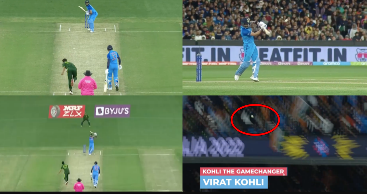 வீடியோ; கிரிக்கெட் வரலாற்றில் மறக்கடிக்கவே முடியாத ஷாட்… ஒரே சிக்ஸரில் போட்டியை மாற்றிய கோலி !!