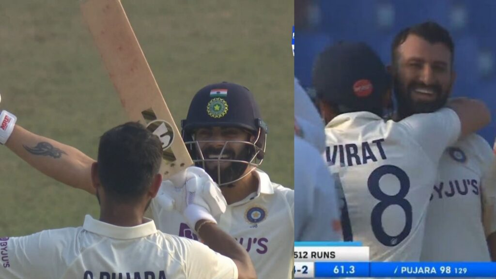 வீடியோ: இவர்தான்யா மனுஷன்.. யார் செஞ்சுரி அடிச்சாலும் முதல் ஆளா கொண்டாடுறாரு.. புஜாராவின் சதத்தை தன் சதம்போல கொண்டாடிய விராட் கோலி!