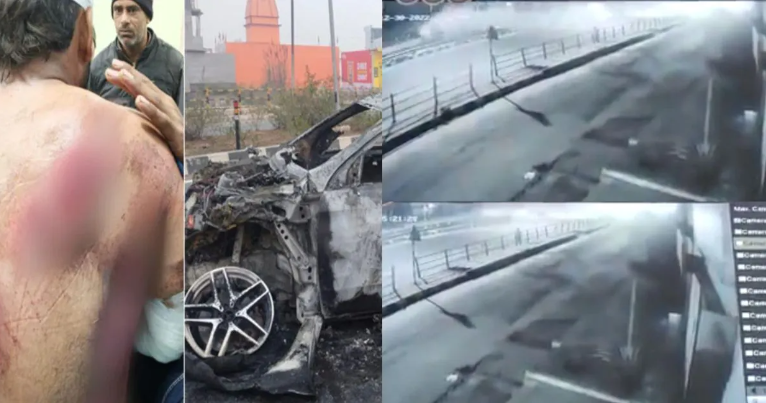 வீடியோ; கட்டுப்பாட்டை இழந்து அசுரவேகத்தில் வந்த கார்… தடுப்பை உடைத்து மறுபுறம் விழுந்த கார் !!