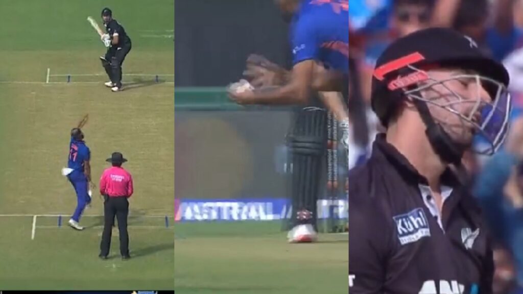 வீடியோ: பேட்ஸ்மேனே கதிகலங்கி நின்ற கேட்ச்.. அடிபட்ட கையோடு பவுலிங் போட்டு, கேட்ச் அசால்ட்டாக பிடித்த சமி!