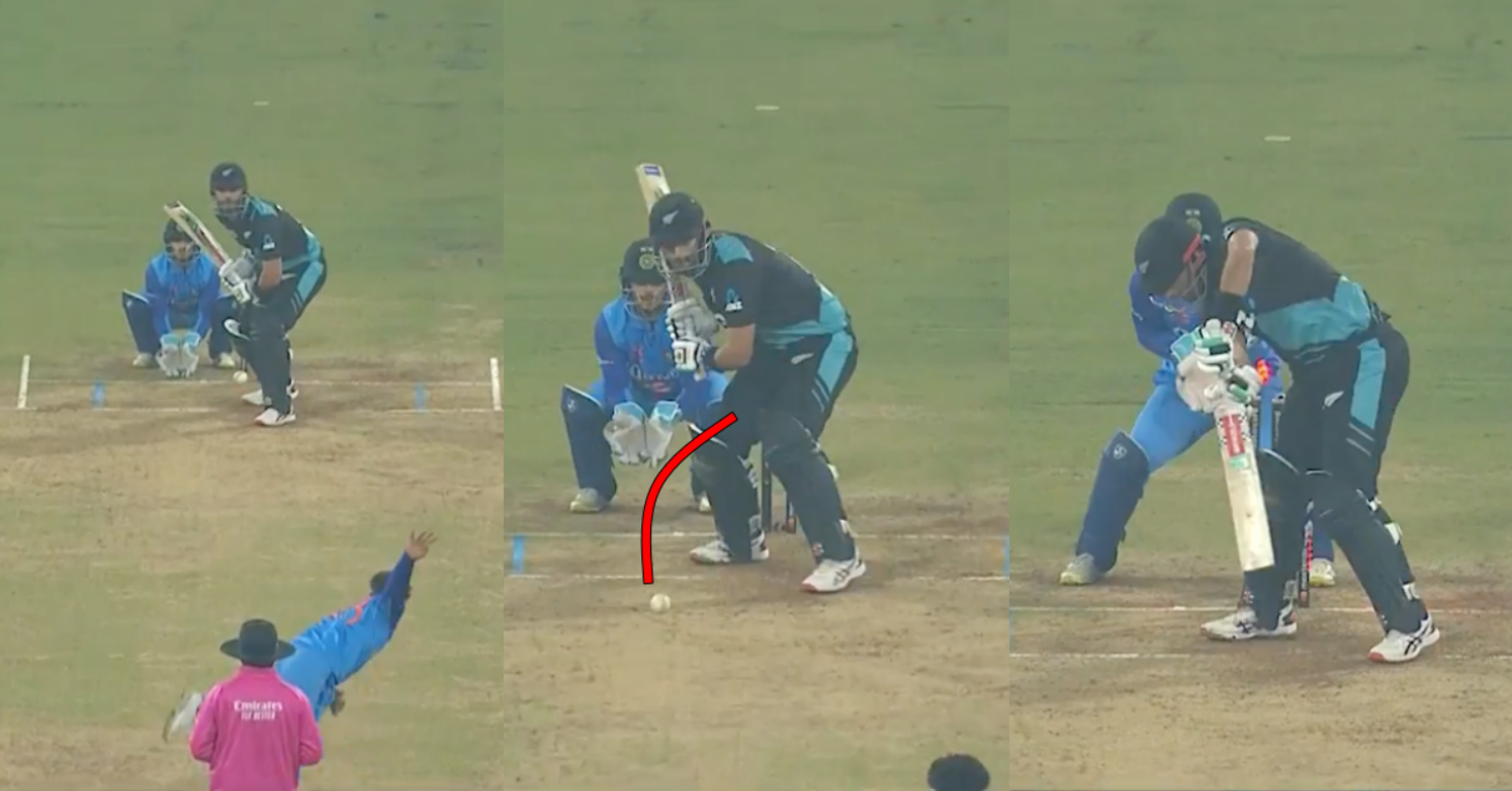 வீடியோ; மாயாஜால சுழல்… நியூசிலாந்து அணியின் மிக முக்கியமான விக்கெட்டை அசால்டாக கைப்பற்றிய குல்தீப் யாதவ் !!