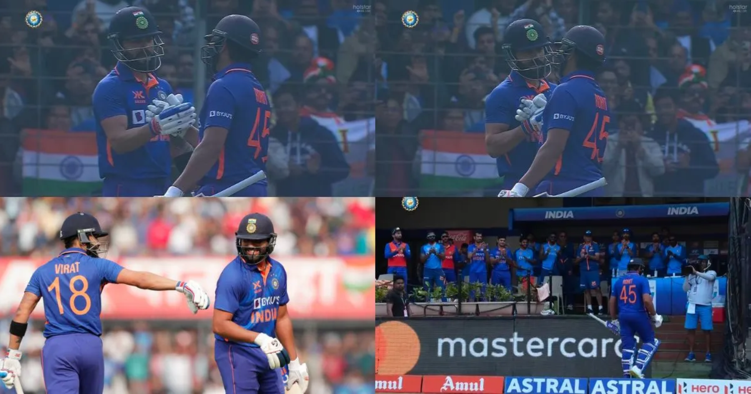 வீடியோ; நீ கலக்கு தல… பல மாதங்களுக்கு சதம் அடித்த ரோஹித் சர்மா; மனதார பாராட்டிய விராட் கோலி !!