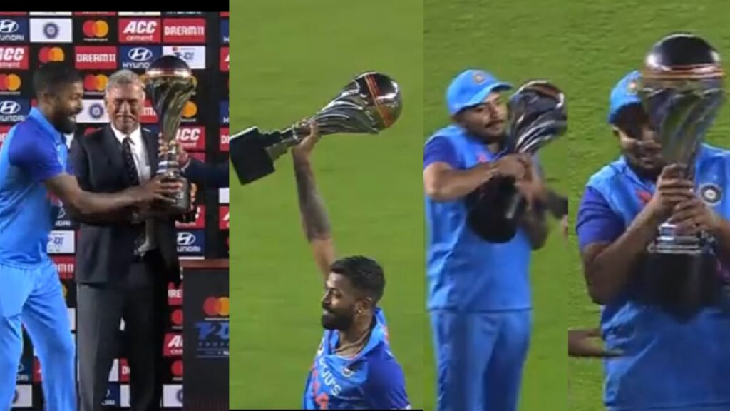 வீடியோ: அந்த கோப்பையை வச்சுக்கிட்டு இவனுங்க படுத்துற பாடு இருக்கே.. ஹர்திக் பாண்டியா, பிரித்வி ஷா செய்த அட்டூழியம்!