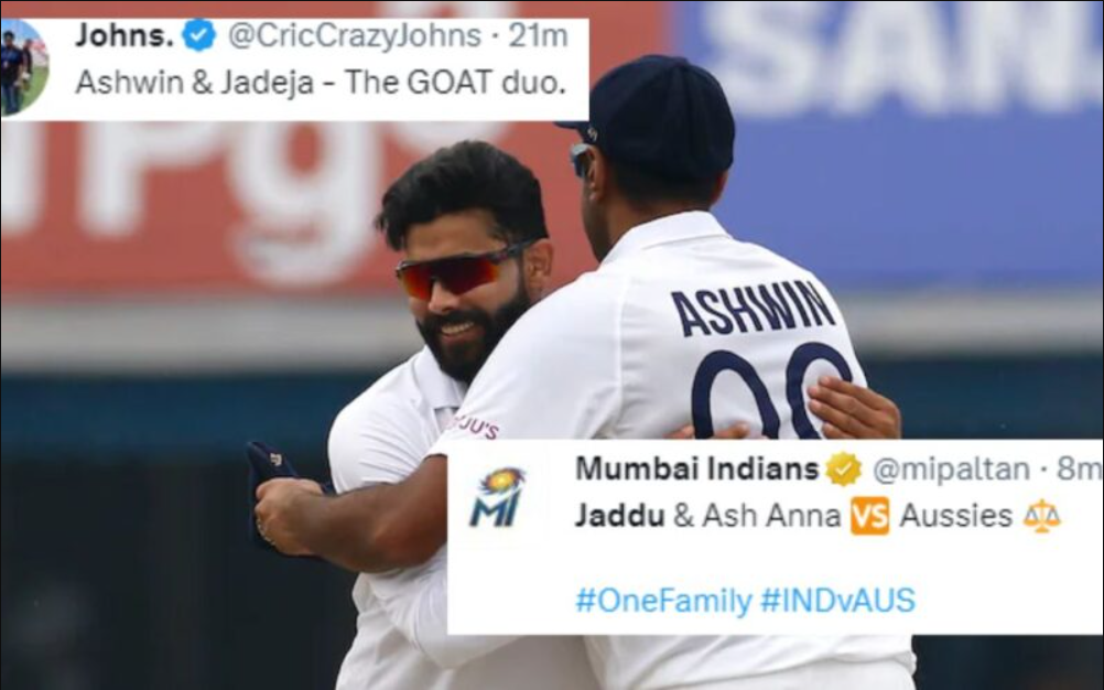 1 ரன் எடுப்பதற்குள் 4 விக்கெட்… ஆஸ்திரேலிய அணியை வதம் செய்த அஸ்வின் – ஜடேஜா; பாராட்டும் கிரிக்கெட் உலகம் !!