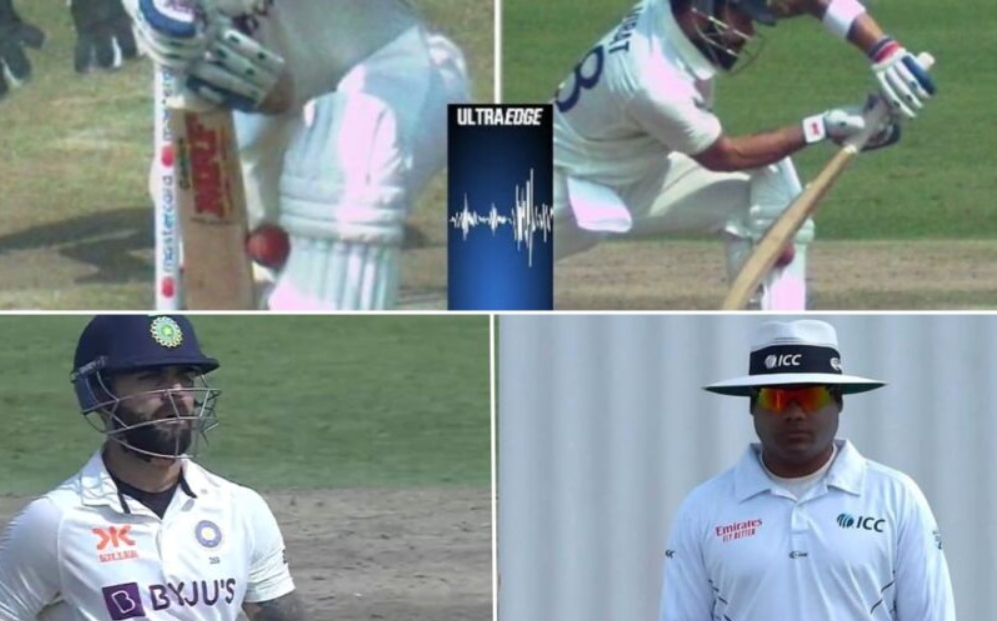 வீடியோ; இதுக்குலாமா சார் அவுட் கொடுப்பீங்க… சர்ச்சையான முறையில் அவுட் கொடுத்த அம்பயர்; வெறுப்பான விராட் கோலி !!