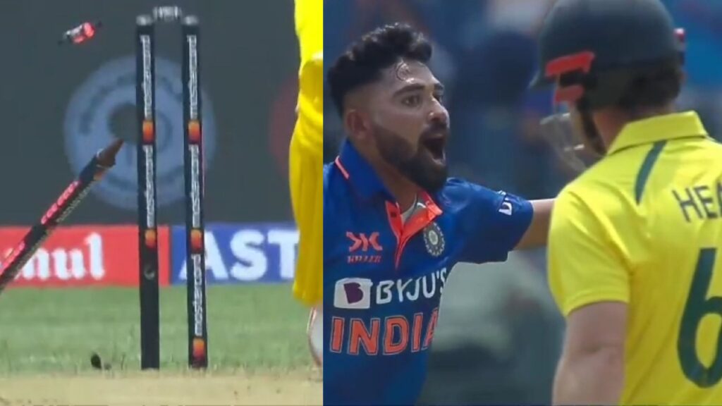 வீடியோ: சும்மா தூக்கி குடுக்கல நம்பர் 1 ரேங்க்… வெறியை கக்கிய சிராஜ்.. கீப்பரை தாண்டி பறந்த ஸ்டம்ப்.. முதல் விக்கட்டை மிரட்டலாக கழட்டிய சிராஜ்!