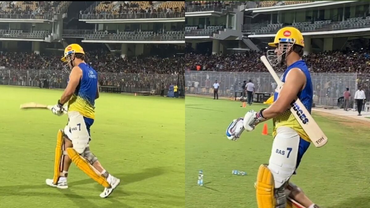 வீடியோ: எகிறும் விசில் சதத்துடன்... கெத்தாக மைதானத்திற்குள் வந்த தல தோனி... இரவு 9 மணிக்கும் தோனிக்கு குவிந்த கூட்டம்! 1