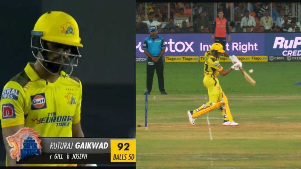 நோபாலா? அவுட்டா? 8 ரன்களில் சதத்தை தவறவிட்ட ருத்துராஜ்… சர்சையான முறையில் அவுட்!