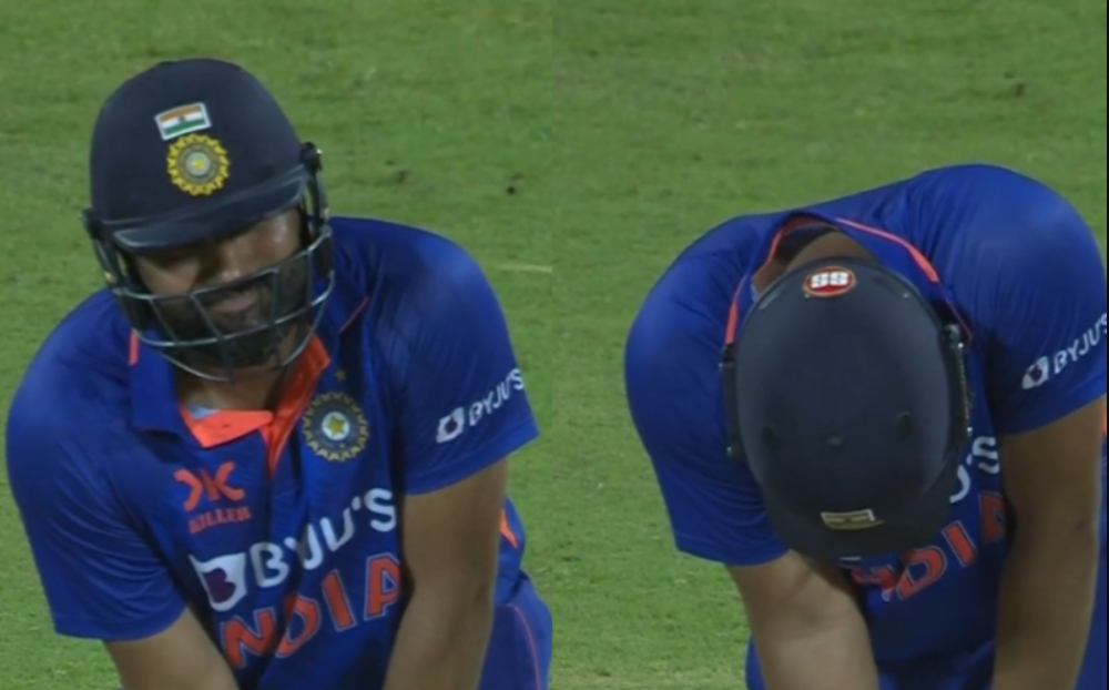 வீடியோ; நல்ல ஷாட் அடிச்சும் இப்படி ஆகிடுச்சே… விரக்தியடைந்த ரோஹித் சர்மா !!