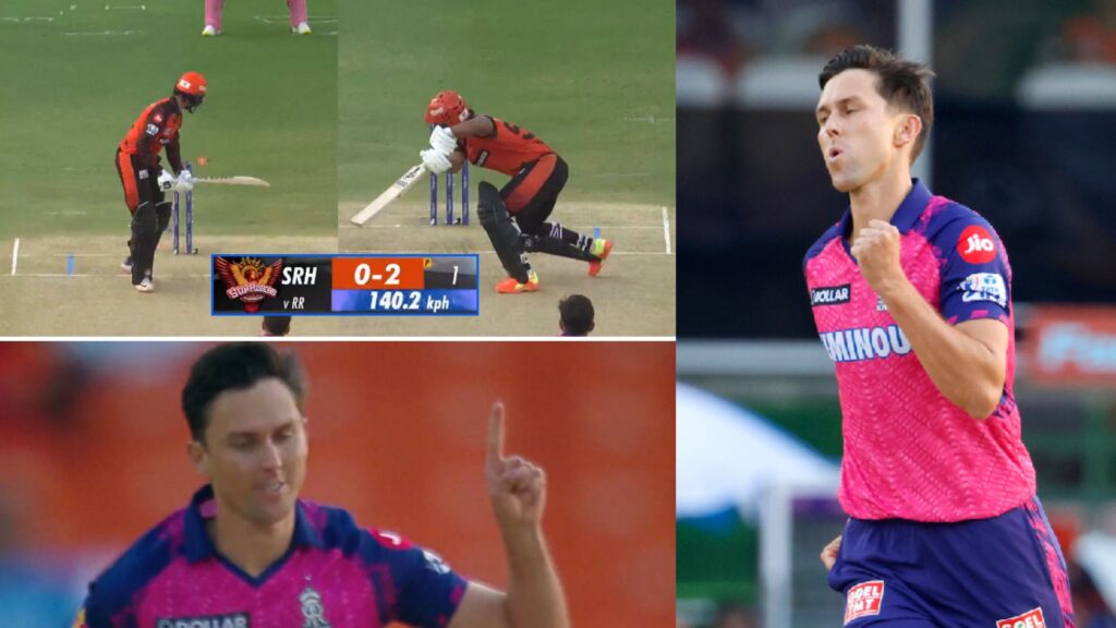 வீடியோ: 0, 0, W, 0, W, 0… 2 விக்கெட்ஸ் மெய்டன்.. முதல் ஓவரில் மொத்த ஆட்டத்தையும் மாற்றிய டிரெண்ட் போல்ட்!