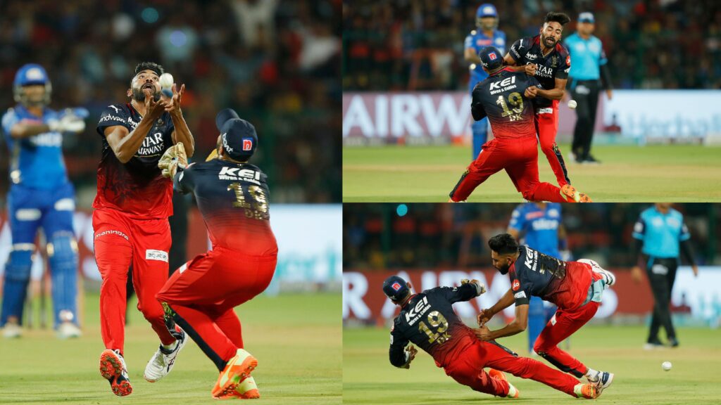 வீடியோ: பாகிஸ்தான் பிளேயர்ஸ்-க்கு டஃப் கொடுப்பனுங்க போல.. ஈஸியான கேட்ச் புடிக்காம முட்டிமோதிக்கொண்ட ஆர்சிபி பிளேயர்ஸ் சிராஜ் – தினேஷ் கார்த்திக்!