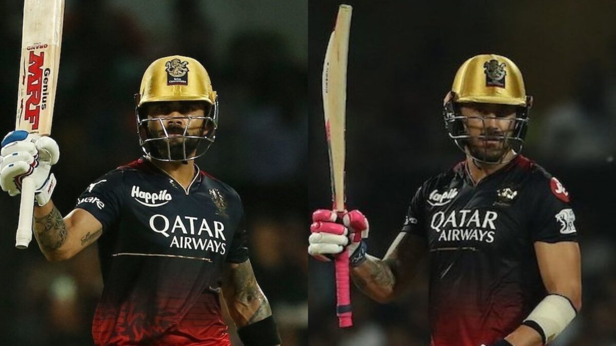 கிங் கோலி ருத்ரதாண்டவம்..பின்னிபெடலெடுத்த டு பிளசிஸ், மேக்ஸ்வெல்... காட்டடி அடித்து ஆர்சிபி 212 ரன்கள் குவிப்பு! 1