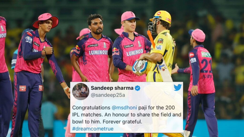 நான் முதல்ல தலைவன் தோனி ஃபேன்டா.. அப்பறம் தான் மத்ததெல்லாம் – போட்டி முடிந்து முதல் ஆளாக தோனிக்கு ட்வீட் போட்ட சந்தீப் சர்மா!