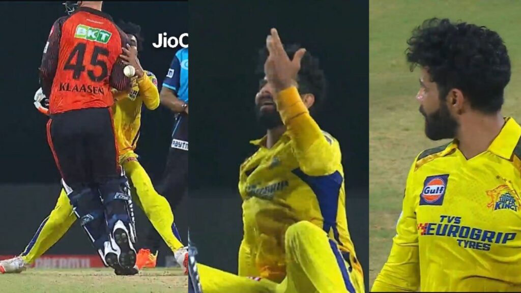 வீடியோ: யோவ் என்னயா குறுக்க வர்ற… ஜடேஜா கைக்கு வந்த கேட்ச்சை, எடுக்கவிடமால் குறுக்கே வந்த ஹைதராபாத் வீரர்… ஆத்திரமடைந்த ஜடேஜா!