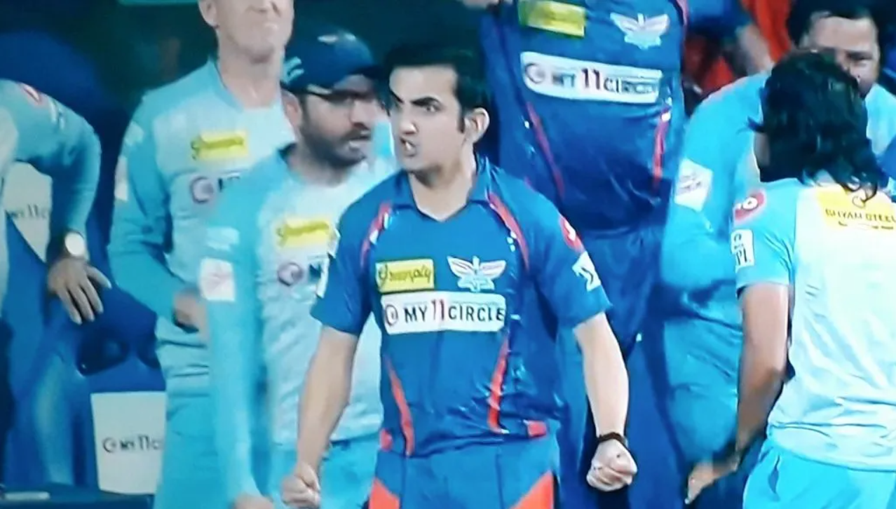 வீடியோ; இவரு ஏன் இவ்வளவு டென்ஷன் ஆகுறாரு..? களத்தில் இருந்த வீரர்களை விட வெற்றியை ஆக்ரோஷமாக கொண்டாடிய கவுதம் கம்பீர் !!