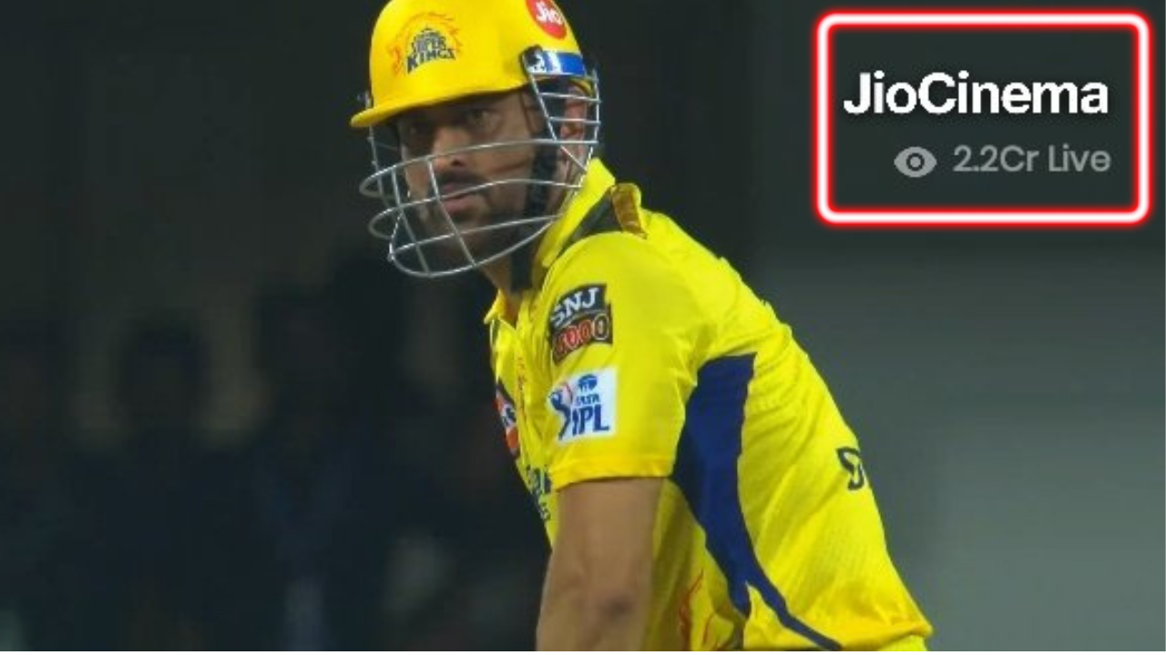 இன்டர்நெட்டை தெறிக்கவிட்ட தோனி… ஜியோ சினிமா செயலியில் தோனி பேட்டிங்கை ஒரே நேரத்தில் பார்த்த 2.2 கோடி பேர் – புதிய ரெக்கார்ட்! விராட் கோலி, ரோகித் சர்மாவை எத்தனை பேர் பார்த்தார்கள்? லிஸ்ட் உள்ளே!