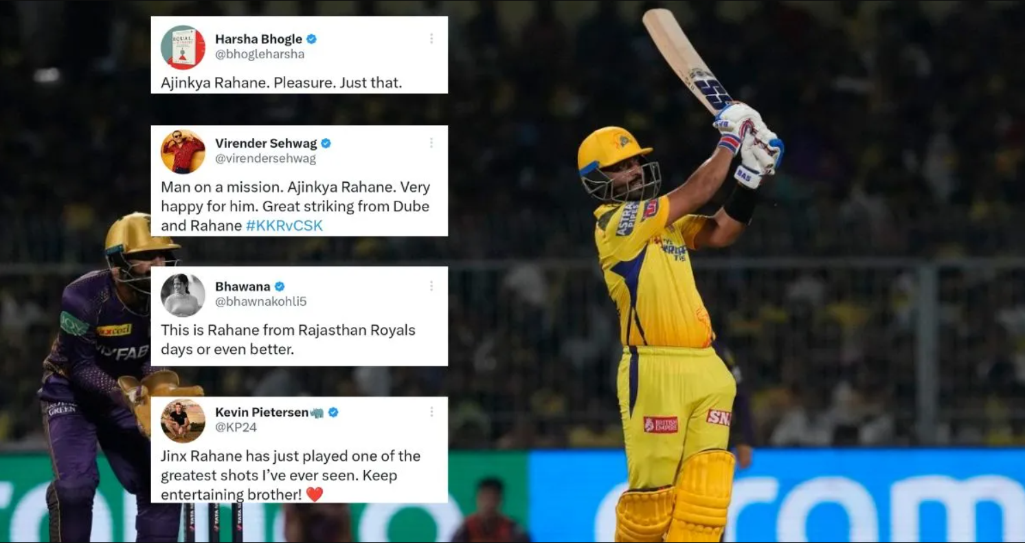 மிரட்டல் பேட்டிங்… ஈடன் கார்டனில் ருத்ரதாண்டவம் ஆடிய ரஹானே; பாராட்டும் கிரிக்கெட் ரசிகர்கள் !!