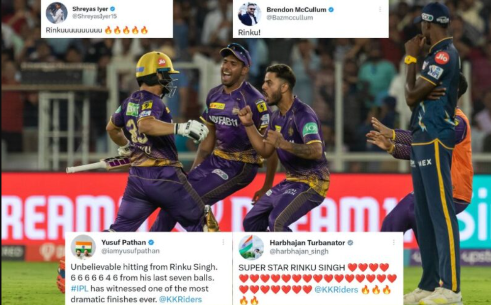 பயமே இல்லாமல் மரண அடி அடித்து வரலாறு படைத்த ரின்கு சிங்; வியந்து பாராட்டும் கிரிக்கெட் உலகம் !!