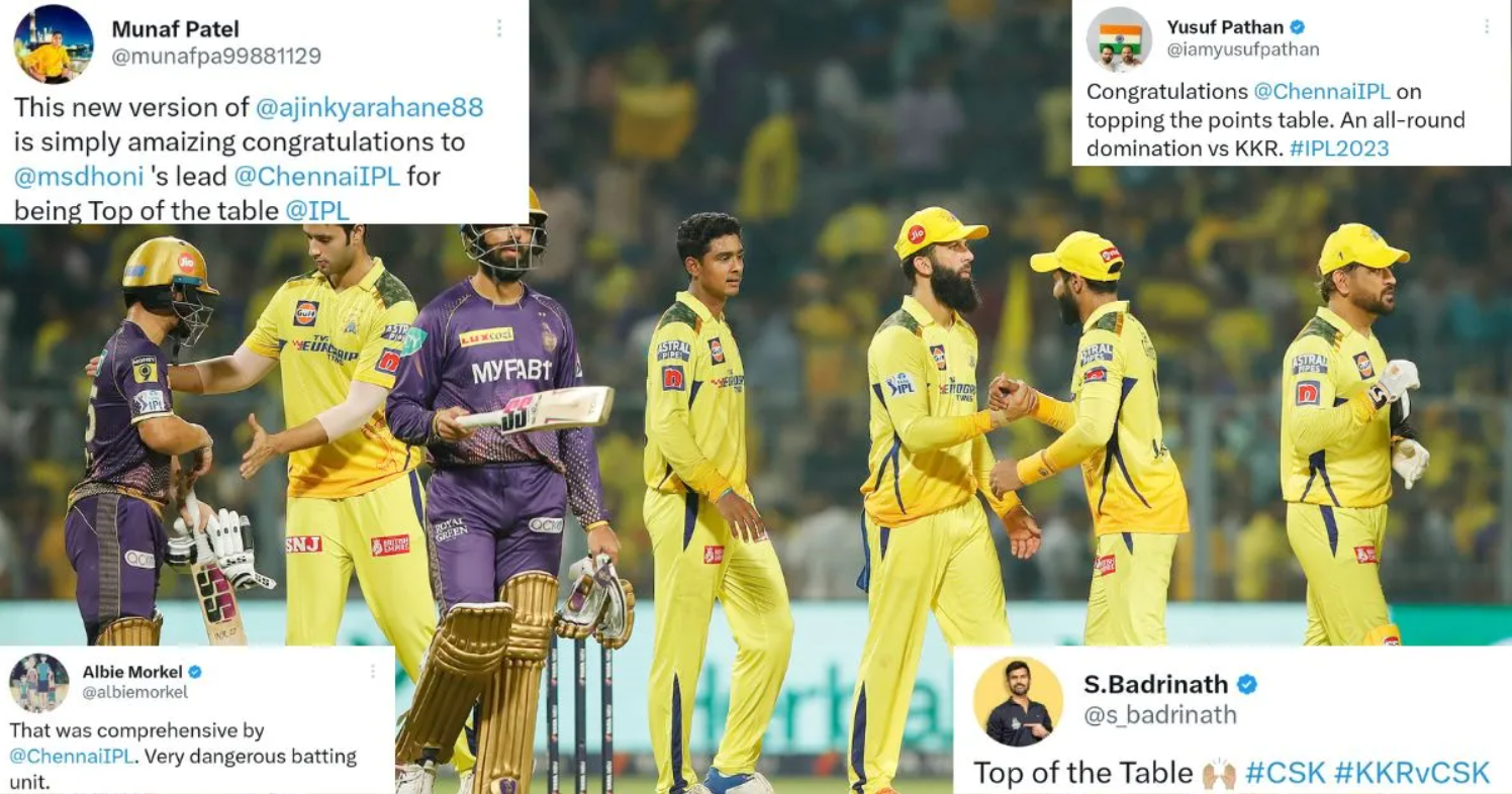 கொல்கத்தாவை அசால்டாக வீழ்த்தி புள்ளி பட்டியலில் முதலிடத்திற்கு முன்னேறிய சென்னை சூப்பர் கிங்ஸ்; வெறித்தனமாக கொண்டாடும் ரசிகர்கள் !!