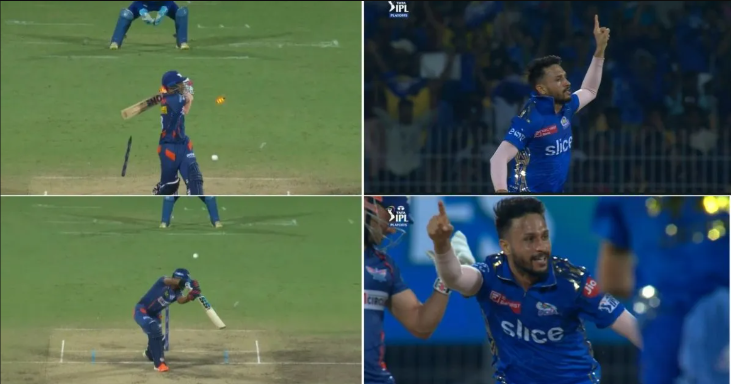 வீடியோ; போட்டிய மொத்தமா மாத்த ஒரு ஓவர் போதும்… ஒரே ஓவரில் லக்னோ அணியின் மொத்த நம்பிக்கையையும் கலைத்த ஆகாஷ் மத்வால் !!