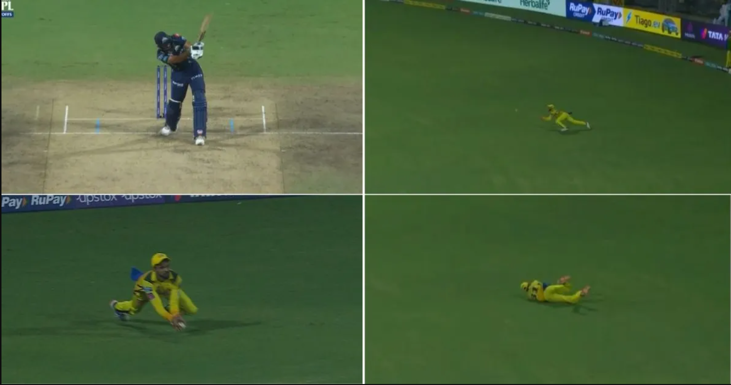 வீடியோ; பேட்டிங்ல மட்டும் இல்ல… பீல்டிங்லயும் கில்லிடா.. ஒரே கேட்ச்சால் போட்டியை மொத்தமாக மாற்றிய ருத்துராஜ் கெய்க்வாட் !!