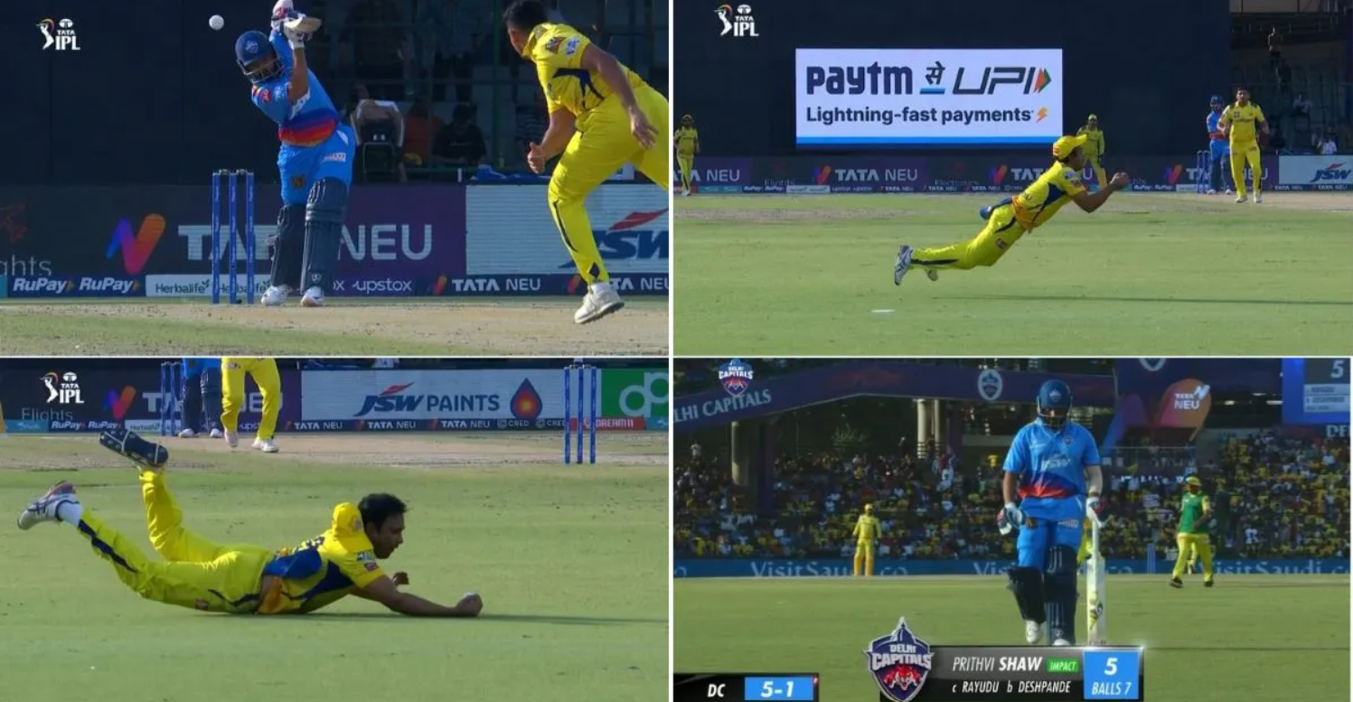 வீடியோ; வயசுக்கும் விளையாட்டுக்கும் என்னடா சம்மந்தம்…? காற்றில் பறந்து மாஸான கேட்ச் பிடித்த அம்பத்தி ராயூடு !!