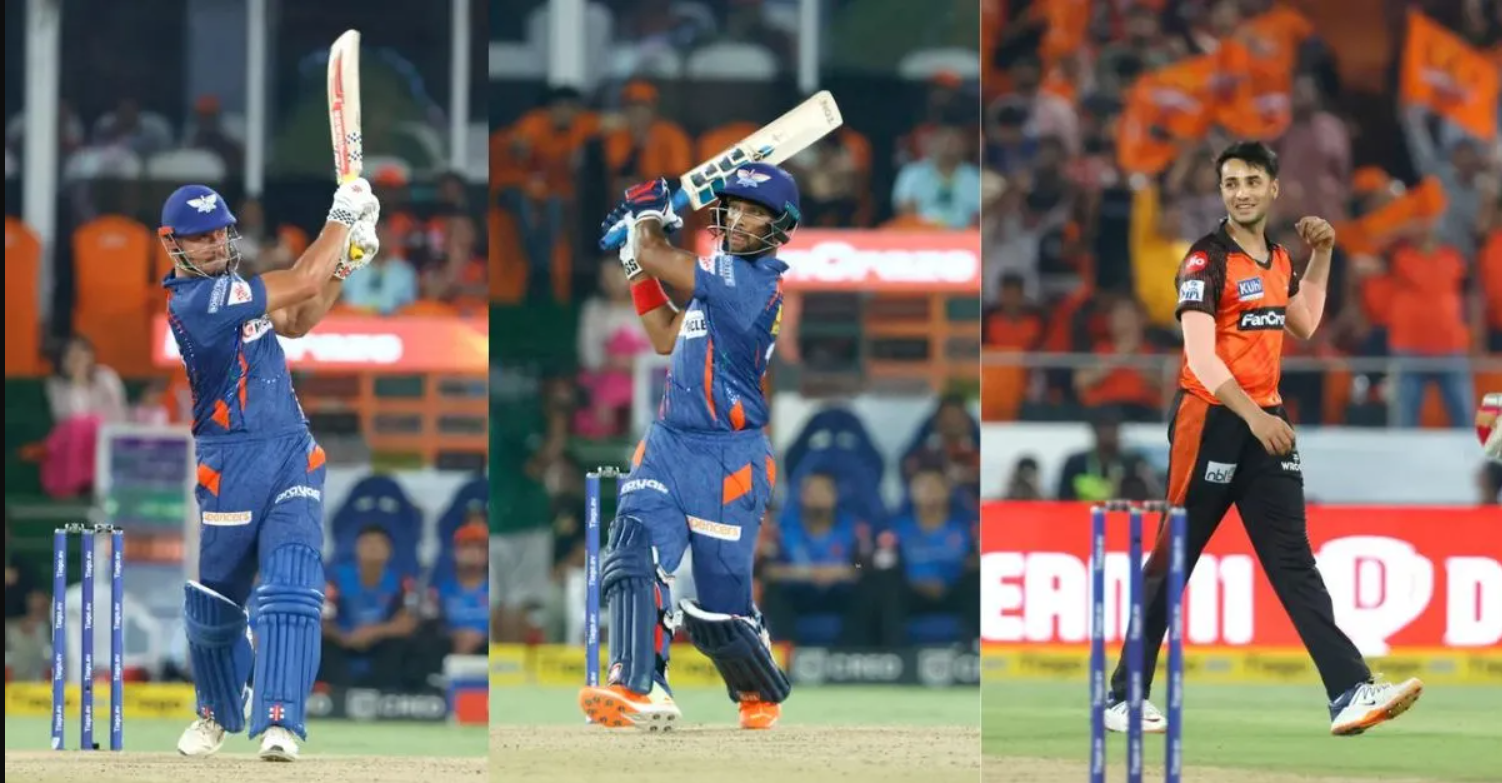 வீடியோ; முதல் மூன்று பந்தில் மூன்று மிரட்டல் சிக்ஸர் விளாசிய நிக்கோலஸ் பூரண்; ஒரே ஓவரில் 31 ரன்கள் வாரி வழங்கிய அபிசேக் சர்மா !!