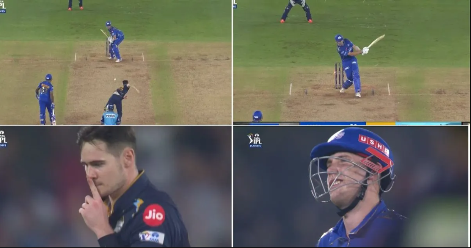 வீடியோ; மும்பை அடி வாங்க ஆரம்பிச்சதே இங்க தான்… சரியான நேரத்தில் கேமிரான் க்ரீனின் விக்கெட்டை கைப்பற்றிய லிட்டில் !!