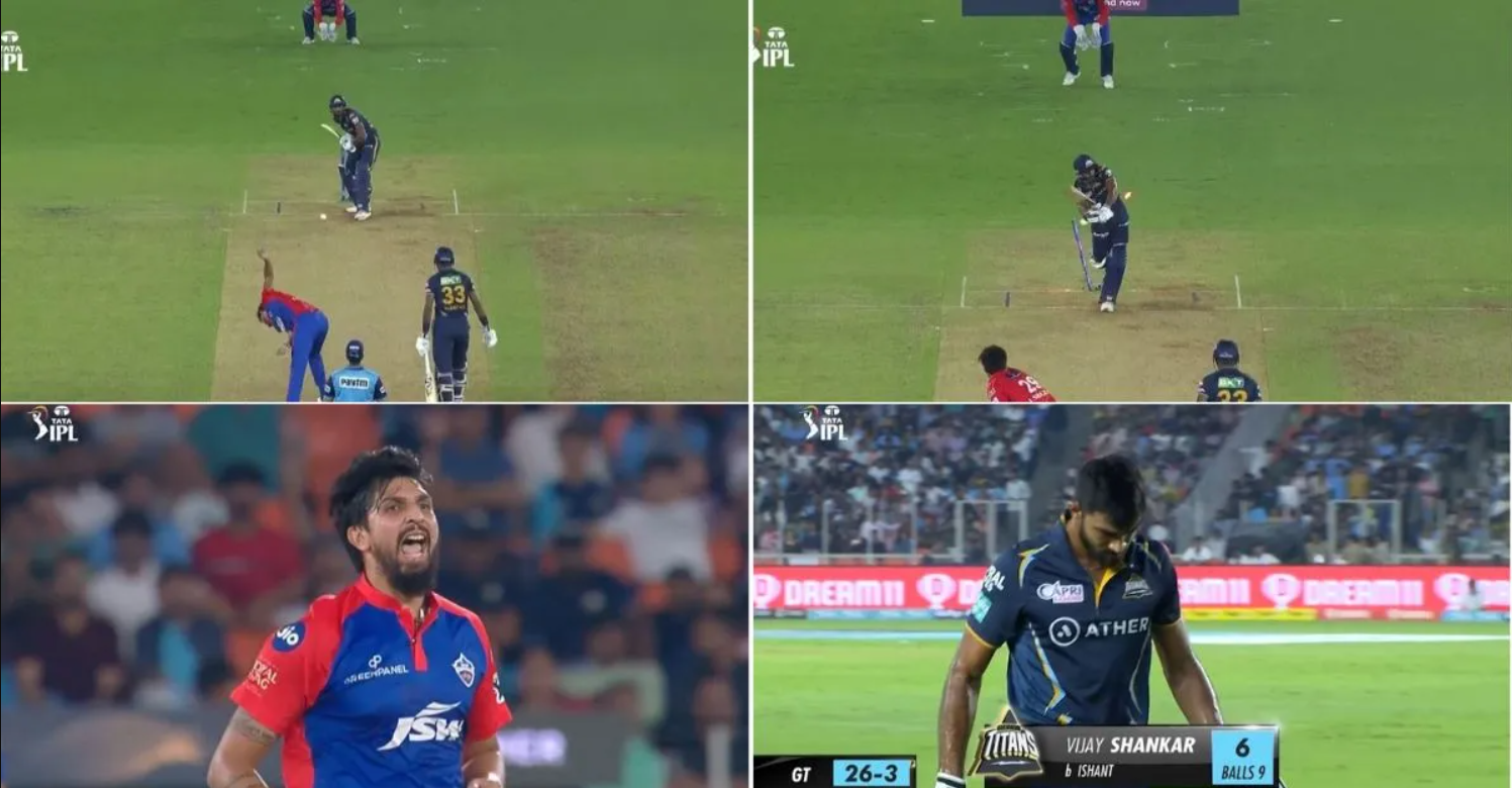 வீடியோ; கெத்து சார் நீங்க… மிடில் ஸ்டெம்பை தெறிக்கவிட்ட இஷாந்த் சர்மா; மிரண்டு போன விஜய் சங்கர் !!