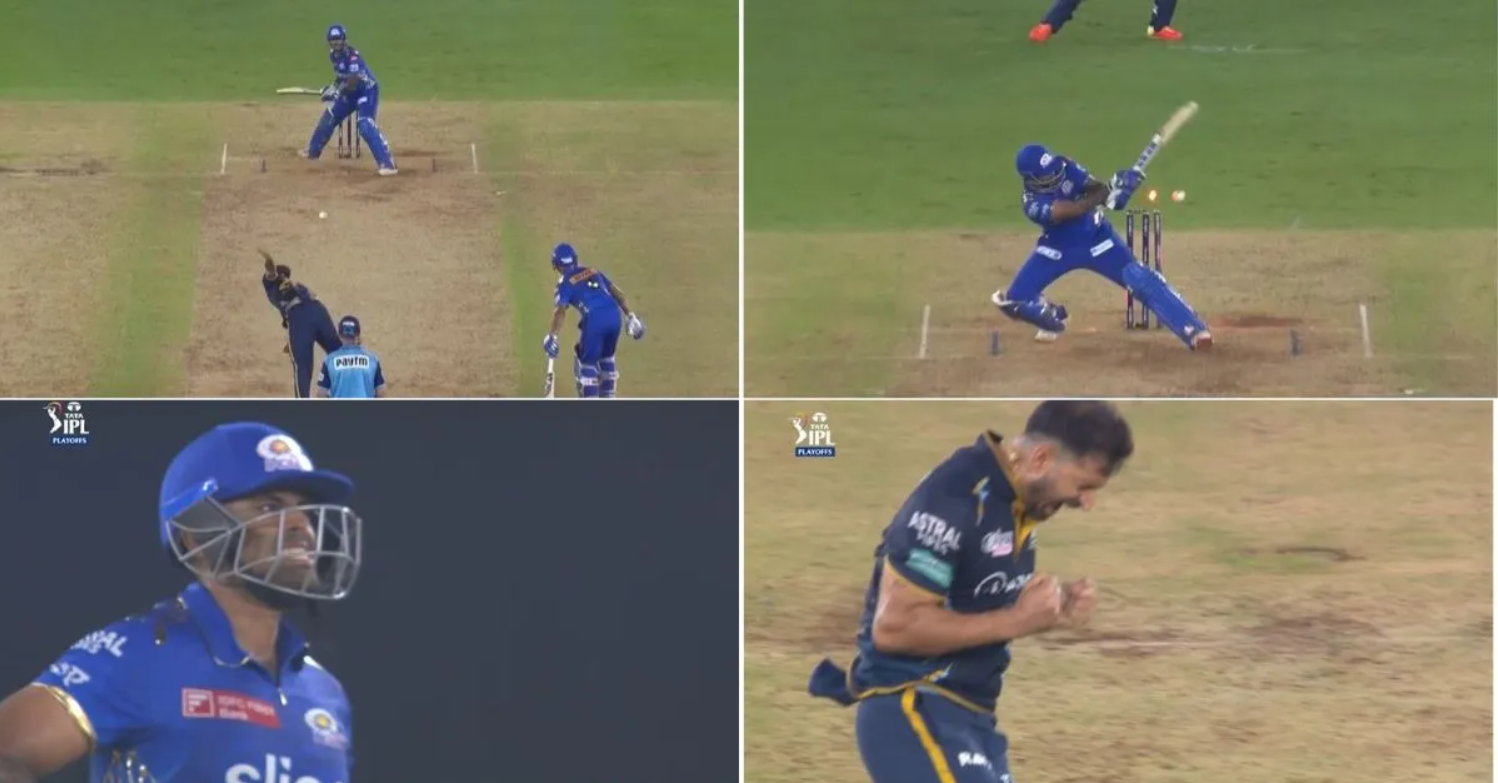 வீடியோ; தப்பு பண்ணிட்டியே சிங்காரம்… சூர்யகுமார் யாதவின் விக்கெட்டோடு சேர்த்து மும்பை ரசிகர்களின் கனவையும் காலி செய்த மோஹித் சர்மா !!