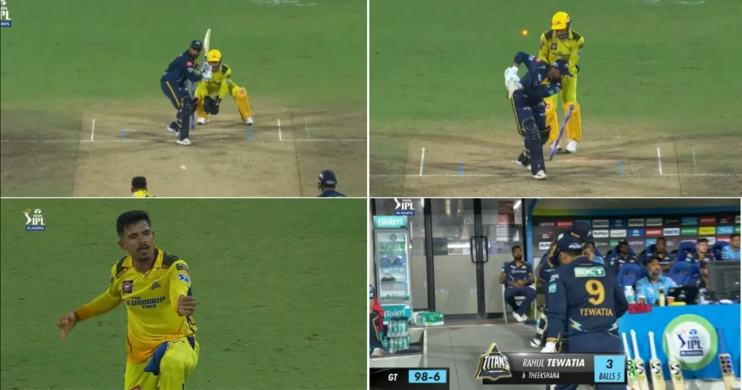 வீடியோ; உங்க படம் நம்ம கிட்ட ஓடாது தம்பி… ஸ்டெம்பை தெறிக்கவிட்டு திவாட்டியாவை வழியனுப்பிய தீக்‌ஷன்னா !!