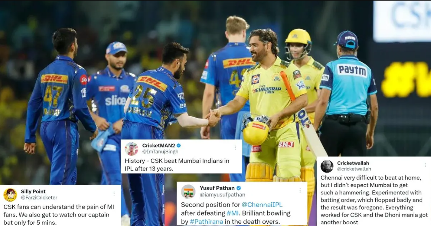 உங்க படம் எங்ககிட்ட ஓடாது… மும்பையை அசால்டாக துவம்சம் செய்த சென்னை அணி; வெறித்தனமாக கொண்டாடும் ரசிகர்கள் !!