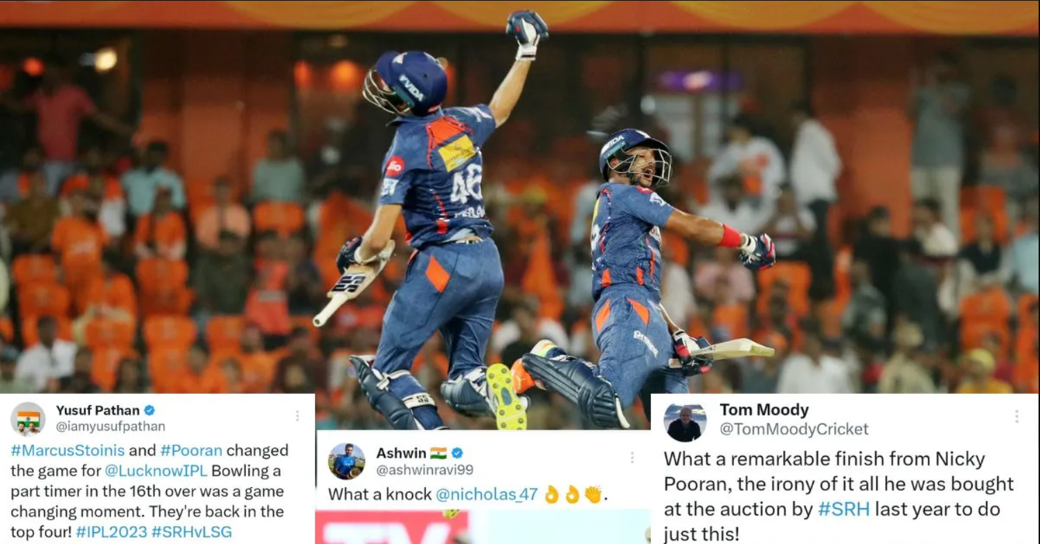 மிரட்டிய நிக்கோலஸ் பூரண்… ஹைதராபாத்தை கெத்தாக வீழ்த்தி ப்ளே ஆஃப் வாய்ப்பை தக்க வைத்த லக்னோ அணி; வாழ்த்தும் ரசிகர்கள் !!