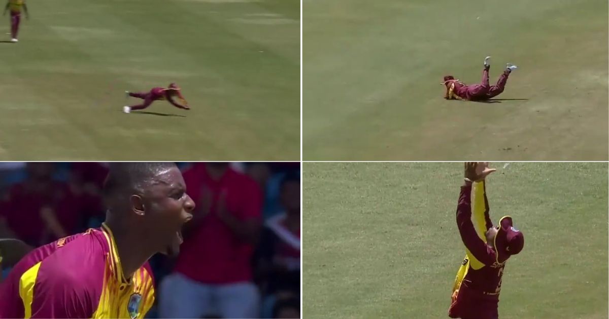 வீடியோ; ஆபத்தான பேட்ஸ்மேன் சூர்யகுமார் யாதவை தரமான கேட்ச்சால் வெளியேற்றிய விண்டீஸ் வீரர் !!