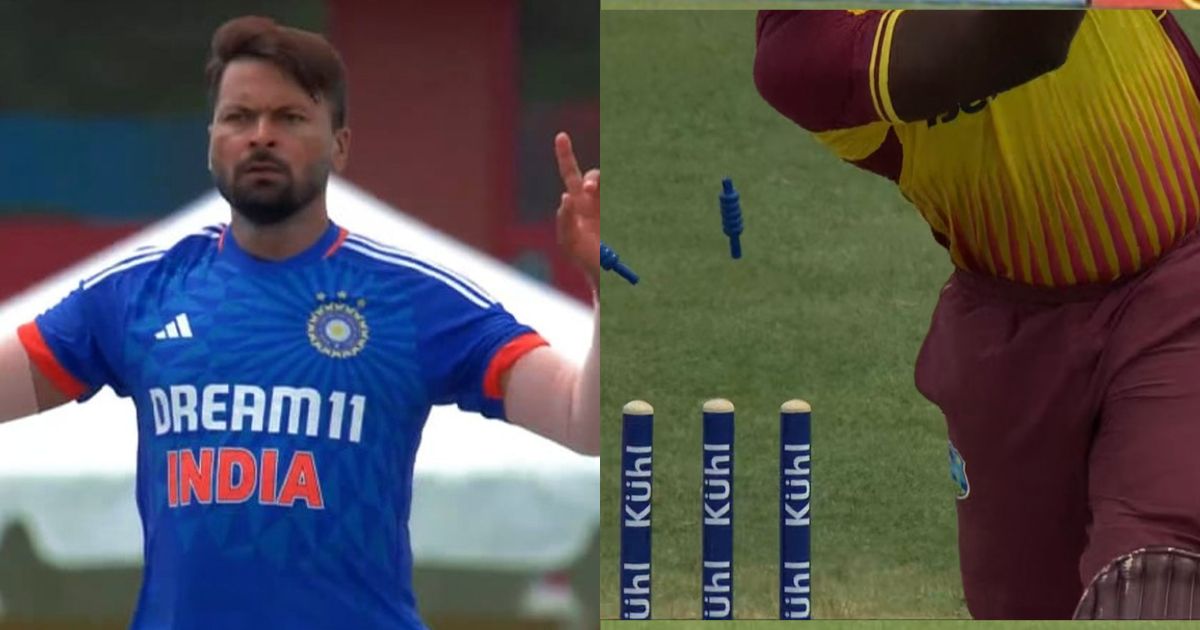 வீடியோ; அடப்பாவமே… முகேஷ் குமாரின் பந்துவீச்சில் சிக்கி பரிதாபமாக விக்கெட்டை பறிகொடுத்த ஜேசன் ஹோல்டர் !!