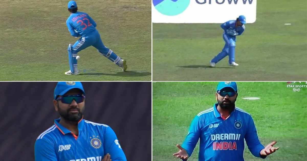 வீடியோ; ஈசியான கேட்ச்சையும் கோட்டைவிட்ட இஷான் கிஷன்; டென்ஷனான கேப்டன் ரோஹித் சர்மா !!