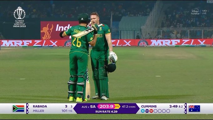 தனி ஆளாக போராடிய மிரட்டல் நாயகன் மில்லர்... பந்துவீச்சில் மாஸ் காட்டிய ஆஸ்திரேலிய வீரர்கள்; 212 ரன்களில் ஆல் அவுட்டானது தென் ஆப்ரிக்கா !! 3 தனி ஆளாக போராடிய மிரட்டல் நாயகன் மில்லர்... பந்துவீச்சில் மாஸ் காட்டிய ஆஸ்திரேலிய வீரர்கள்; 212 ரன்களில் ஆல் அவுட்டானது தென் ஆப்ரிக்கா !! 3