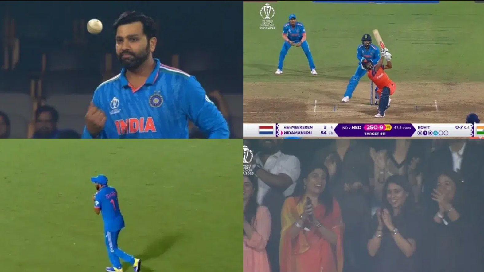 வீடியோ; நானும் விக்கெட் எடுப்பேன்… 3,980 நாட்களுக்கு பிறகு விக்கெட் எடுத்து அசத்திய கேப்டன் ரோஹித் சர்மா !!