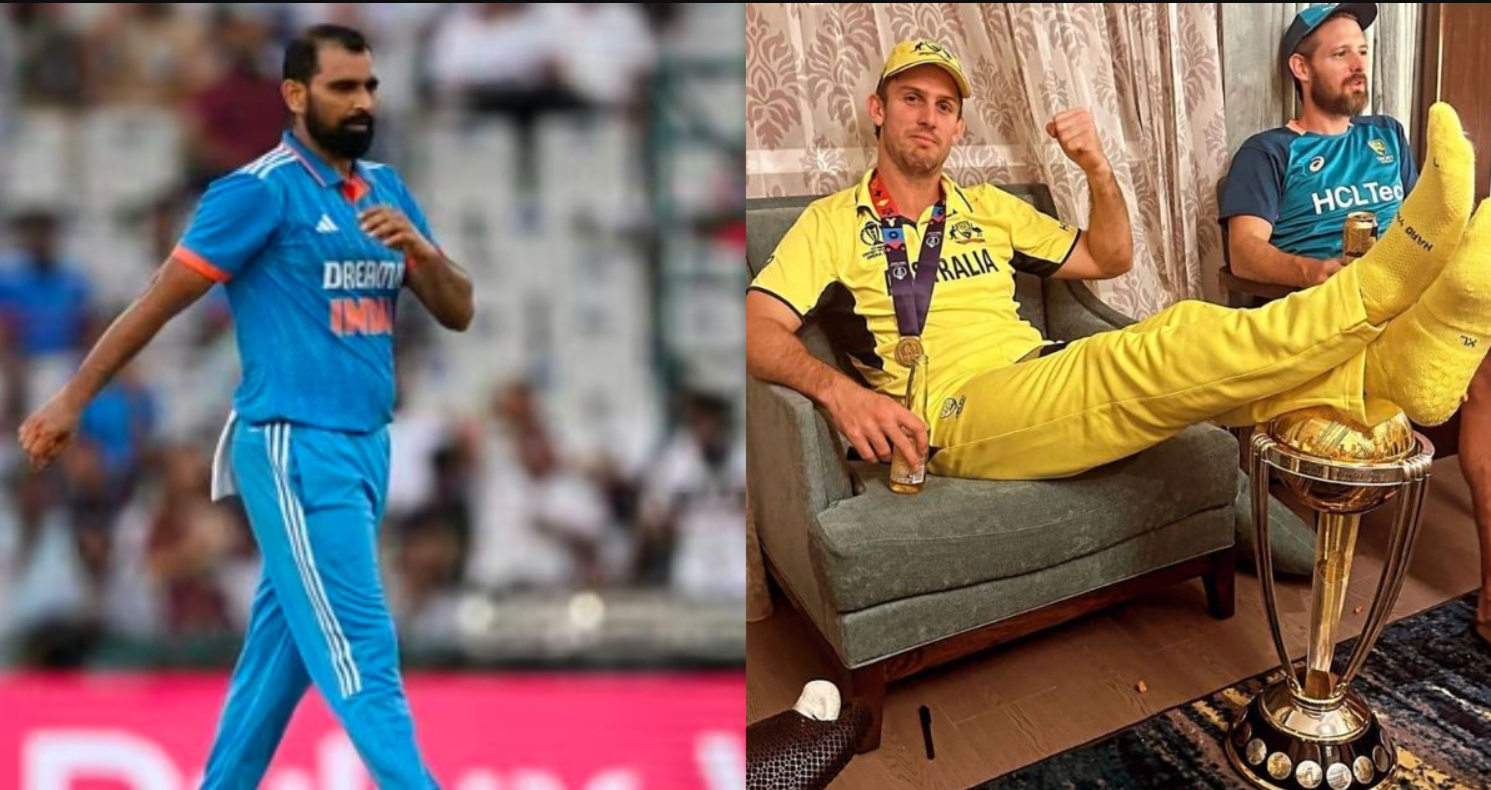 இல்லாதவனுக்கு தான் அதோட அருமை தெரியும்… சாம்பியன் கோப்பை மீது காலை வைத்து போட்டோ எடுத்த மிட்செல் மார்ஸ்; கண்டனம் தெரிவித்த முகமது ஷமி !!