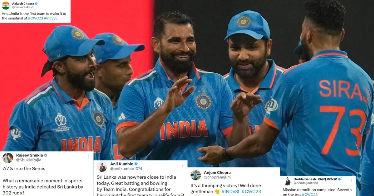 இங்க நாங்க தான் “கிங்கு”… இலங்கையை துவம்சம் செய்து அரையிறுதிக்குள் கால் பதித்த இந்திய அணி; கொண்டாடும் ரசிகர்கள் !!