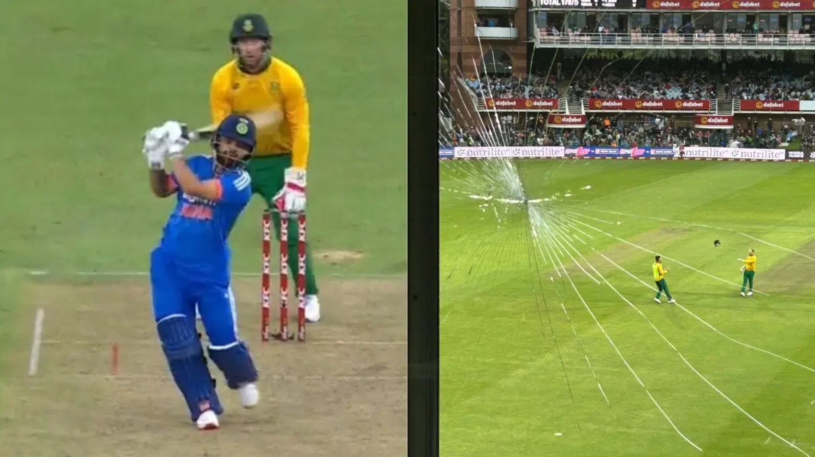 வீடியோ; சரவெடி ஆட்டம்… வெறித்தனமான சிக்ஸரால் கண்ணாடியையே உடைத்த மிரட்டல் நாயகன் ரிங்கு சிங் !!