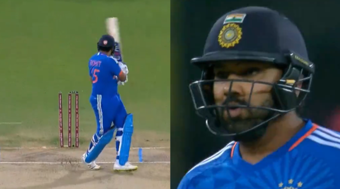 வீடியோ; “Golden Duck”… ஒரு ரன் கூட எடுக்காமல் பரிதாபமாக விக்கெட்டை பறிகொடுத்த ரோஹித் சர்மா !!