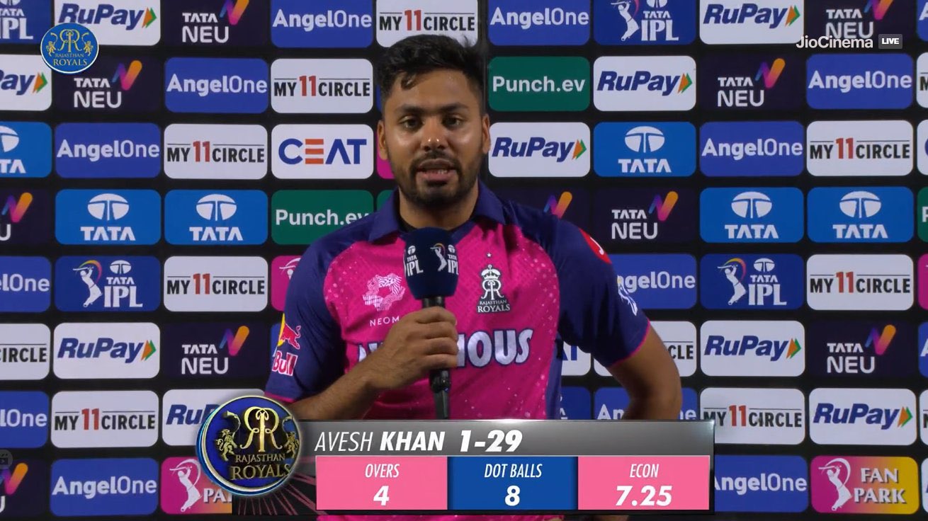 6 பந்துகளில் வெறும் 4 ரன்… டெல்லி அணியை திணறடிக்க நான் வைத்திருந்த திட்டம் இது தான்… அனைத்திற்கும் இவர் தான் காரணம்; ஆவேஸ் கான் நெகிழ்ச்சி !!