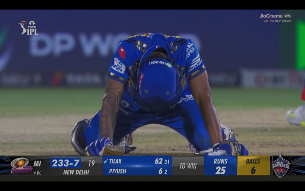 ஆரம்பத்தில் அமைதி… கடைசி நேரத்தில் வெறித்தனமான போராட்டம்; டெல்லியிடம் போராடி வீழ்ந்தது மும்பை இந்தியன்ஸ் !!